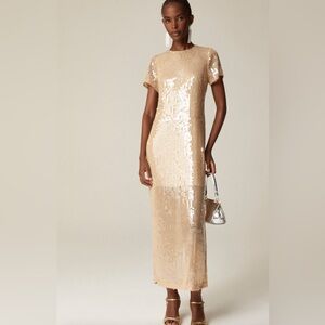 SEQUIN SHORT SLEEVE SLIP DRESS🌟 size 4 J.CREW COLLECTION Never worn NWT